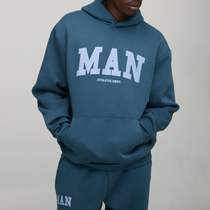 Marque distributeur de survêtements d'hiver décontractés à capuche pour hommes avec impression personnalisée et 100% coton - Product Image 6