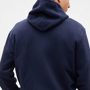 Sweat à capuche pour homme, coupe décontractée, couleur unie, design basique avec poches kangourou et logo personnalisable, vêtements décontractés, design avec capuche, 2026 - Product Image 6