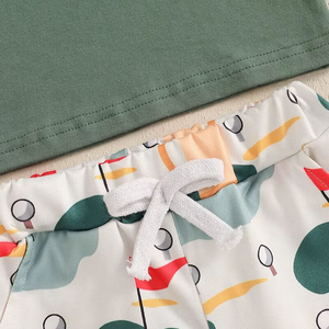 Ensemble de vêtements pour tout-petits garçons coton à séchage rapide écologique OEM ODM Bangladesh personnalisable haute qualité tendance tenue deux pièces - Product Image 3