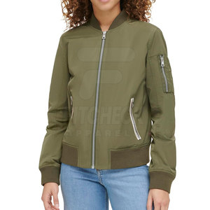 Blouson aviateur respirant de haute qualité pour femmes avec col montant traitement fini meilleure vente - Product Image 1
