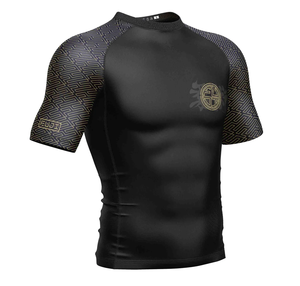 Haute qualité sur mesure hommes Rash Guard Anti-rides respirant léger manches courtes UPF50 + séchage rapide écologique - Product Image 2