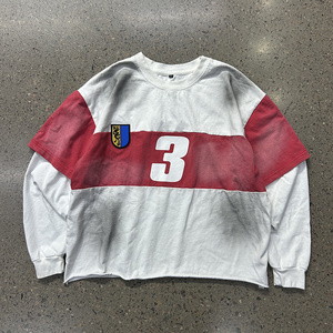 เสื้อยืดปักลายเฮฟวีเวตสำหรับผู้ชายเสื้อยืดแขนสองชั้นพิมพ์ลายปัก - Product Image 6