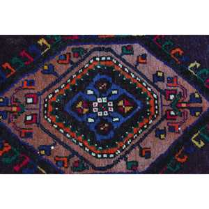 Tapis vintage 1,8x3,1 pi (54x95 cm), tapis turc oriental bleu - Product Image 5
