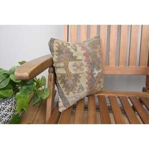 หมอนผ้าวูลถักสีเบจ12X12นิ้วดีไซน์หรูหราแบบชนบทเครื่องนอนสี่เหลี่ยมแบบพกพาสำหรับตกแต่งคริสต์มาสวินเทจไม่ลื่น - Product Image 2