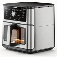 Petit four de cuisine intelligent, friteuse à air chaud saine sans huile, double chauffage, four à air chaud numérique, appareil électroménager professionnel