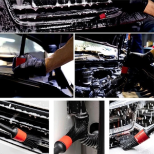 Ensemble de brosses de nettoyage de voiture 5+1 pièces pour l'intérieur, l'extérieur et le nettoyage de la climatisation - Product Image 2