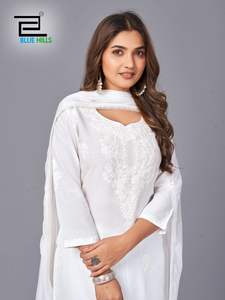 Le plus récent traditionnel 14Kg rayonne travail haut rayonne bas Nazneen Dupatta indien pakistanais vêtements dernière présentation en gros - Product Image 3