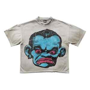 Streetwear imprimé DTG personnalisé t-shirts graphiques t-shirt coupe surdimensionnée lavage à l'acide hommes t-shirts Vintage recadrée 260 grammes de caractère - Product Image 5
