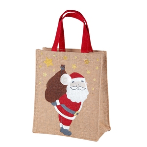 Bolsas de regalo de yute de alta calidad respetuosas con el medio ambiente personalizadas al por mayor con logotipo personalizado para uso promocional en mercados globales - Product Image 1