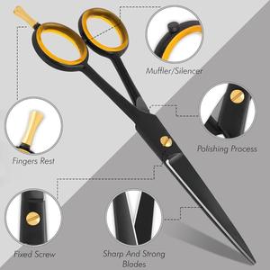 กรรไกรช่างตัดผม supercuts กึ่งมีดโกนขอบสีดำ6" - Product Image 2