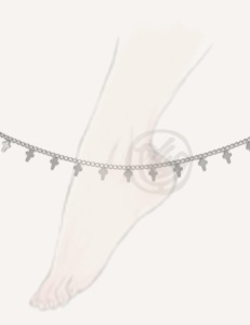 CUCOCUCA YFB A011 P Tobillera ajustable de acero inoxidable plateado, a la moda, para verano/primavera, para uso diario, envío en 48 horas a la UE - Product Image 2