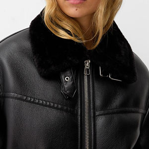 Chaqueta de cuero genuino de alta calidad 2025 para hombre, sin cuello, cálida, impermeable, transpirable, ropa de cuero al por mayor - Product Image 4