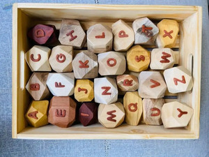 Khắc gỗ bảng chữ cái đá để chơi và học tập-Đá gỗ Cân bằng Tumi ishi đá gỗ-caryln 0084935825297 - Product Image 2