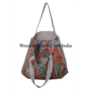 Bolsa de Compras Grande de Algodón Hecha a Mano con Estampado Tropical, Bolsa de Mano de Algodón, Regalos Económicos para Mujeres - Product Image 3