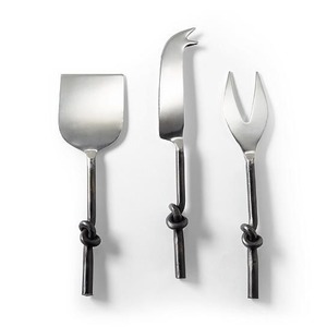 Ensemble de serveur de fromage en métal de luxe manche en résine élégant couteau à fromage et épandeur en acier inoxydable pour la restauration de mariage - Product Image 3