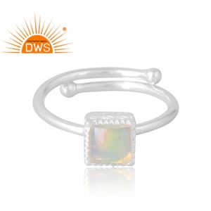 แหวนพลอยโอปอลจากเอธิโอเปียนธรรมชาติทำจากเงินสเตอร์ลิง925อัญมณีอัญมณีเครื่องประดับแบบกำหนดเองของขวัญสำหรับผู้หญิงสำหรับเธอ - Product Image 3