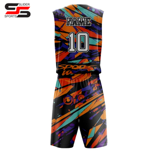 Customized <b>Top</b> Design <b>High</b> Quality Latest Design Custom Youth Uniforms Wholesale Basketball Uniforms sports wear - Product Image 2