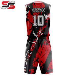 Uniforme de basket-ball 100% Design de nom de joueur d'équipe personnalisé et Logo Ensemble de basket-ball de vêtements de sport pour hommes - Product Image 2