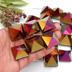 Pyramide en cristal orginale 50mm, sphère de cristal de jordan 1 obsidienne, œil en cristal - Product Image 3