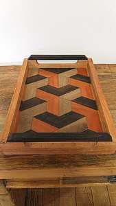 BEL plateau de service en bois d'acacia rond personnalisable pour la cuisine, la maison ou l'hôtel Vaisselle de style classique pour la fête ou la nourriture - Product Image 6