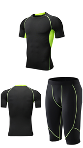 Conjunto Deportivo de Dos Piezas para Hombre, para Yoga, Fitness, Entrenamiento, Compresión, Running, con Logotipo Personalizado Bordado, Precio de Fábrica en China y Bangladesh - Product Image 4