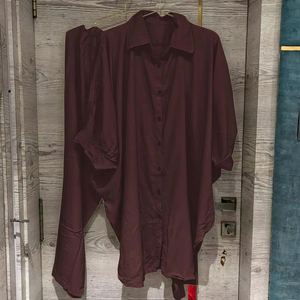 Ensemble de caftan en coton rayonne importé et style tendance Kurtis, taille libre jusqu'à XL et XXL, tenue de tous les jours essentielle - Product Image 1