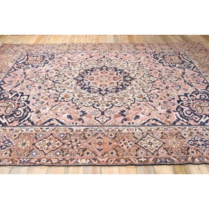 พรมวินเทจตุรกี ขนาดใหญ่พิเศษ 9.7x12.1 ฟุต (295x368 ซม.) พรมลายดอกไม้สีชมพู ทำจากขนสัตว์ - Product Image 3