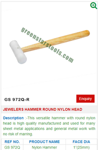 Martillo de Nailon para Joyería, No Daña las Piezas, 25mm 32mm, Herramientas para Joyería, Herramienta Manual para Dar Forma a Metales |   N.° de artículo GS-972Q - Product Image 2