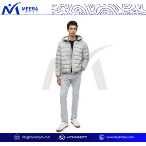 Chaqueta acolchada de lana ligera y ultrabrigada con estilo para hombre para invierno, carcasa exterior resistente al agua, forro aislante transpirable - Product Image 4