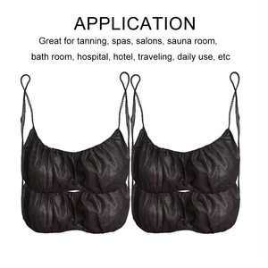 Sujetador sin costuras de algodón negro hecho a mano con fibra de bambú, con aros, transpirable, estilo sexy, para mujer, salón de belleza - Product Image 4