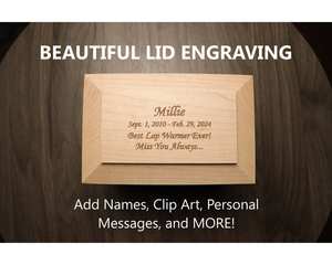 Wood Pet Urn for <b>Ashes</b> <b>Dog</b> Cat <b>Box</b> Personalized Cremation Casket Engraved Bespoke Small Medium Large - Product Image 3