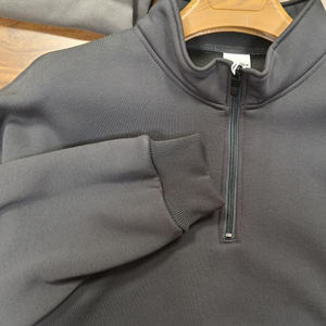 Sweat-shirt unisexe à manches longues en polaire 320 g/m² avec col rabattu, en polyester/coton, anti-froissement, pour veste - Product Image 5