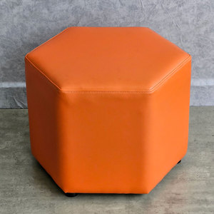 Taburete Hexagonal para Sofá con Tapicería de PU, Técnica de Costura GDSF008 - Product Image 1
