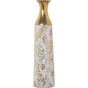 Vase à fleurs luxueux en métal couleur argent avec finition texturée décor à la maison enduit de poudre pour de superbes arrangements floraux - Product Image 2