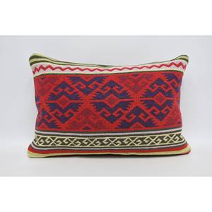 Almohada de lana Bohemia roja de 16x24 pulgadas, cojín con estampado Floral Vintage geométrico, portátil para uso en Sofá en la sala de estar - Product Image 5