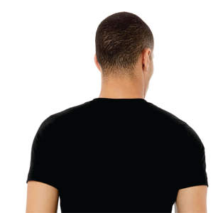 OEM เสื้อยืดสีดำใส่ได้ทั้งชายและหญิง52% ผ้าฝ้ายคอมบ์48% โพลีแขนสั้น4.2ออนซ์สไตล์ทางการ - Product Image 6