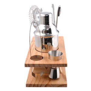 Ensemble de shaker à cocktails en acier inoxydable de qualité supérieure avec accessoires de barman pour la mise en place d'un bar à domicile - Product Image 4