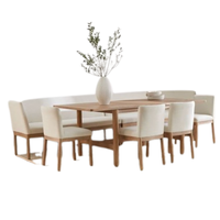 Ensemble de table à manger design luxueux et élégant pour restaurant et meubles de salle à manger ensemble de salle à manger avec de nombreuses chaises