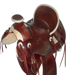 Selle anglaise professionnelle pour l'équitation en cuir pur Western Trail Endurance & Barrel Racing directement de l'Inde - Product Image 2