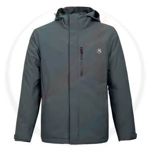 Chubasquero con capucha y cremallera transpirable para hombre, chaqueta impermeable a prueba de viento - Product Image 2