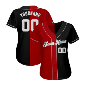 Uniforme de béisbol del equipo del club para uniforme de Béisbol Juvenil de color negro y rojo de los hombres con nombre y número de equipo personalizado - Product Image 2