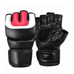 Vente en gros de gants de sparring MMA demi-doigts professionnels en cuir de haute qualité pour l'entraînement au combat conçus pour la boxe d'arts martiaux - Product Image 1