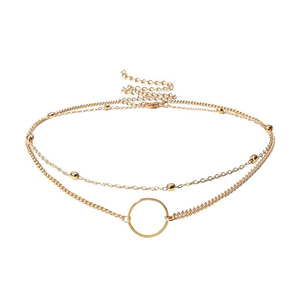 Top fabricant indien qualité d'exportation Hip Hop Double couche ronde plaqué or pendentif à breloques chaîne inspiré bijoux de mode - Product Image 4