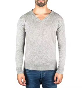 Vente en gros, pull de luxe pur mode hivernale 100% pour hommes, chandails personnalisés de haute qualité à col en V et en cachemire pour hommes - Product Image 5