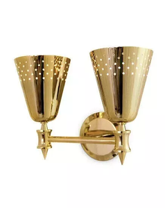 Milieu du siècle moderne en laiton Charles 2 applique Sputnik luminaire avec Di luminaire en laiton italien lampe utilisée pour la chambre - Product Image 2