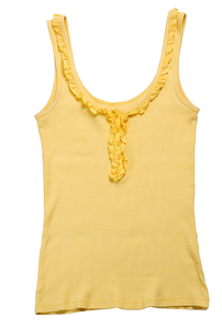 Haute qualité femmes débardeur nouvelle mode Jersey tissu dentelle décoration 100% coton écologique OEM Service BD fournisseurs - Product Image 3