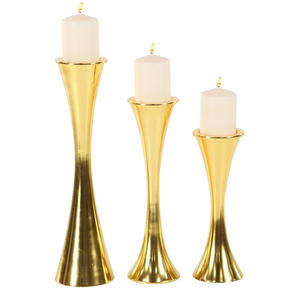 Soporte de vela de metal de color oro rosa con color y tamaño personalizados para la decoración del hogar y de Navidad - Product Image 3