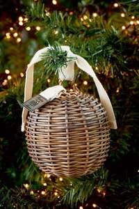 เครื่องประดับคริสต์มาสทำมือจากหวายสไตล์เรียบง่าย สำหรับตกแต่งต้นคริสต์มาสแบบแขวนหรือแบบตั้ง - Product Image 2