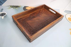 ถาดเสิร์ฟขนมไม้มะม่วงขัดเงาสำหรับใช้ในห้องครัวและที่บ้าน - Product Image 6