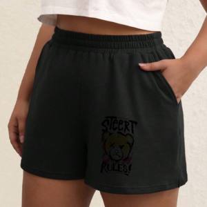 Short personnalisé pour femmes Taille haute Moto Style motard Séchage rapide Coton écologique Imprimé léopard Sports d'entraînement Sexy Vente en gros Été - Product Image 6